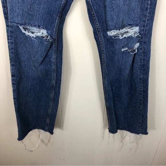 Zara The HW Kick Straight Leg Jeans Sz 8 - Picture 4 of 7